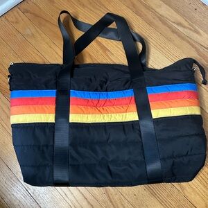Black Multi-Color Stripe Bag